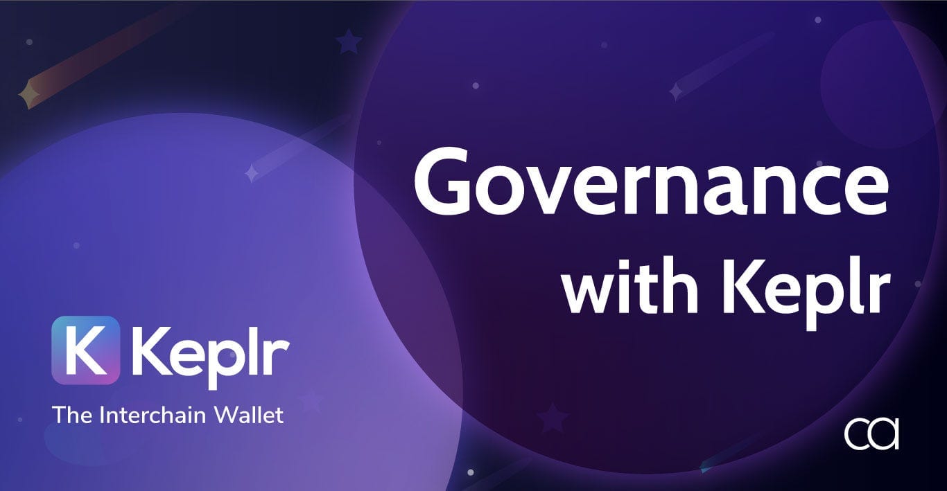 How to vote for Governance Proposals with Keplr Wallet